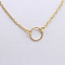 Alloy Pendant Necklaces, Jewelry for Women, Golden, Ring, 24.21 inch(61.5cm)