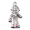 Tarnish Resistant 304 Stainless Steel Pendants, Boy, Stainless Steel Color, 23x12.5x2.5mm, Hole: 1.7mm