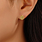 Elegant Vintage Gold Plated Stainless Steel Shell Stud Earrings for Women, Fashionable and Versatile