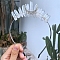 Eletroplated Quartz Crystal Hair Bands, Hair Accessories for Woman Girls, Moon, Clear, 170x150x20mm