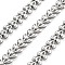 Non-Tarnish 304 Stainless Steel Link Chain, Leaf, Stainless Steel Color, Link: 6x5x2mm