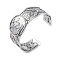 Constellation Alloy Open Cuff Bangles for Women Men, Antique Silver, Gemini, Inner Diameter: 2-1/2 inch(6.2cm), 20~31mm