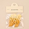 5Pcs Alloy Snap Hair Clips for Girl, Hair Accessories, Orange, 50mm