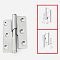 Non-Tarnish Stainless Steel Lift Off Hinge, Detachable Flag Hinges, for Wardrobe Door and Table Accessories, Stainless Steel Color, 76x30mm, Hole: 28mm