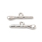 Alloy Pendants, Long-Lasting Plated, Cadmium Free & Lead Free, Irregular Shape, Platinum, 6x22x2.2mm, Hole: 2.2mm