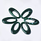 Acrylic Pendants, Imitation Gemstone Style, Oval, Dark Green, 47x25x4.5mm, Hole: 1.8mm, about 170pcs/500g