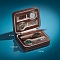 PU Leather Jewelry Box, Travel Portable Jewelry Case, Zipper Storage Boxes, for Watch, Rectangle, Coconut Brown, 18x13.5x5.7cm