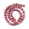 Assembled Synthetic Pyrite and Dyed Howlite Beads Strands G-K317-A03-02-4