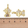 Brass Micro Pave Cubic Zirconia Pendants KK-P266-09G-3