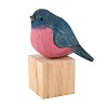 Wooden Pink Robin and Block Ornaments JX683A-1