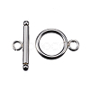 Tarnish Resistant 304 Stainless Steel Toggle Clasps STAS-F040-41-P-1