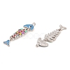 Rack Plating Alloy Enamel Pendants FIND-A040-02P-2