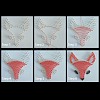 Fox Pattern DIY String Arts Kit Set DIY-F070-02-4