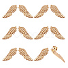 CHGCRAFT 6 Pairs Wing Alloy Brooches JEWB-CA0001-08LG-1