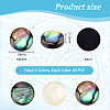 PandaHall Elite 90Pcs 3 Colors Acrylic Imitation Shell Cabochons MACR-PH0001-65A-2