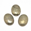 Oval Natural Pyrite Cabochons G-I125-10-18x13mm-1