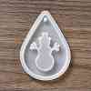 DIY Christmas Snowman Pendant Silhouette Silicone Statue Molds DIY-G056-A05-2