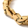 Ion Plating(IP) 304 Stainless Steel Cross Cuban Link Chain Bracelets for Women Men BJEW-Q341-02G-3