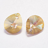 Faceted Glass Rhinestone Pendants RGLA-F053-C-223PS-2