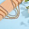 6Pcs 3 Colors 304 Stainless Steel Cable Chain Anklets AJEW-SZ0001-24-2