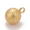 Brass Ball Charms KK-M229-73A-G-2