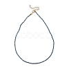 Faceted Rondelle Glass Beaded Necklaces NJEW-JN03004-04-1