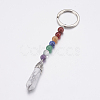 Natural/Synthetic Gemstone Chakra Pointed Keychain KEYC-P040-C-3