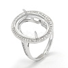 Rhodium Plated 925 Sterling Silver Claw Prong Ring Settings STER-E061-38P-5