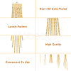 HOBBIESAY 10Pcs 5 Style Brass Chain Tassel Big Pendants KK-HY0003-24-5
