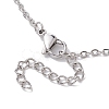 3 Pcs 201 Stainless Steel Crystal Stone Cage Pendant Necklaces NJEW-JN04750-6
