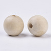 Natural Unfinished Wood Beads WOOD-Q038-16mm-A01-2