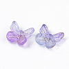 Two Tone Transparent Spray Painted Glass Charms X1-GLAA-N035-08A-G01-3