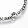 304 Stainless Steel Box chain Necklaces NJEW-F242-13P-E-3