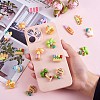 36Pcs Assorted Summer Beach Slime Opaque Resin Cabochons Palm Tree Duck Resin Cabochon Flatback Cartoon Surfing Embellishments for DIY Crafts Scrapbooking Phone Case Decor JX284A-6