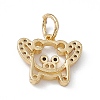 Rack Plating Brass Micro Pave Cubic Zirconia Charms KK-G451-26G-2