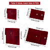 SUPERFINDINGS 8Pcs 2 Style Square Velvet Jewelry Bags TP-FH0001-01B-5