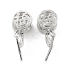Rhodium Plated 925 Sterling Silver Ice Pick Pinch Bails STER-Z001-119P-2