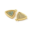 Brass Micro Pave Cubic Zirconia Charms KK-D090-02G-2