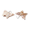 Natural Shell Butterfly Dangle Earrings with 925 Sterling Silver Pin for Women EJEW-G287-01-3