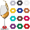 BENECREAT 60Pcs 12 Colors Felt Wine Glass Charms AJEW-BC0003-09-1