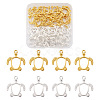 Craftdady 40Pcs 2 Colors Alloy Open Back Bezel Pendants FIND-CD0001-05-1