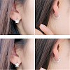 Snowflake Shape Brass Hoop Earrings EJEW-BB64169-A-2