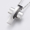 304 Stainless Steel Pendant Necklaces NJEW-K107-23A-1