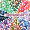 Rainbow ABS Plastic Imitation Pearl Beads OACR-YW0001-79-2
