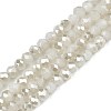 Electroplate Opaque Solid Color Glass Beads Strands X-EGLA-Q112-B02-1