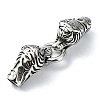 Tibetan Style 304 Stainless Steel Spring Gate Rings FIND-Z046-03AS-01-2