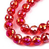 Electroplate Transparent Glass Beads Strands X-EGLA-N002-46-H01-3