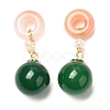 Natural Green Agate Round Pendants G-R491-03G-2