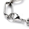 Tarnish Resistant 304 Stainless Steel Oval Link Chain Bracelets BJEW-I293-03P-3