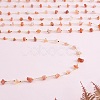 Natural Banded Agate Chips Beaded Chains CHC-SZ0001-62F-4